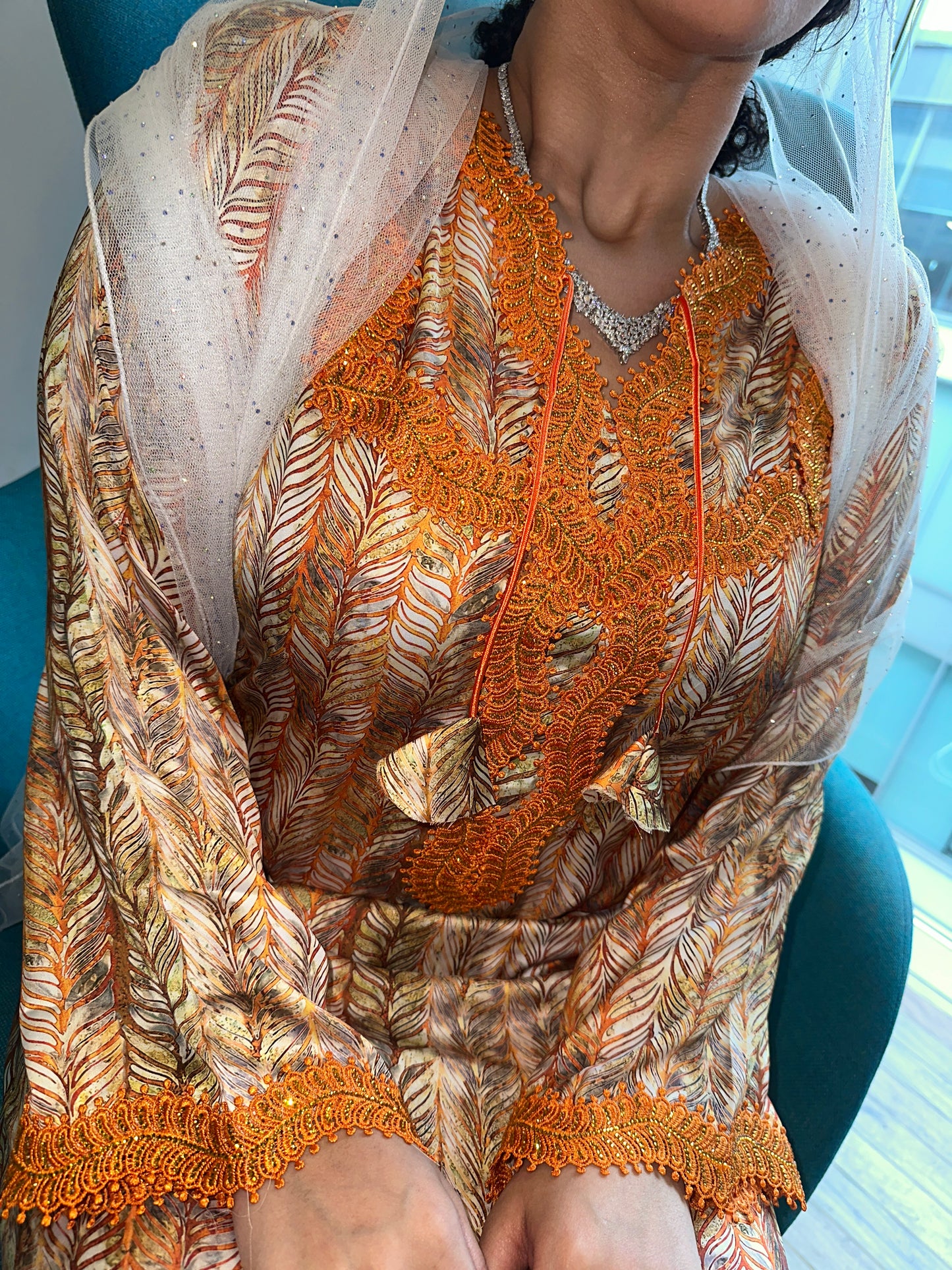 Mustard pure silk mkhawar