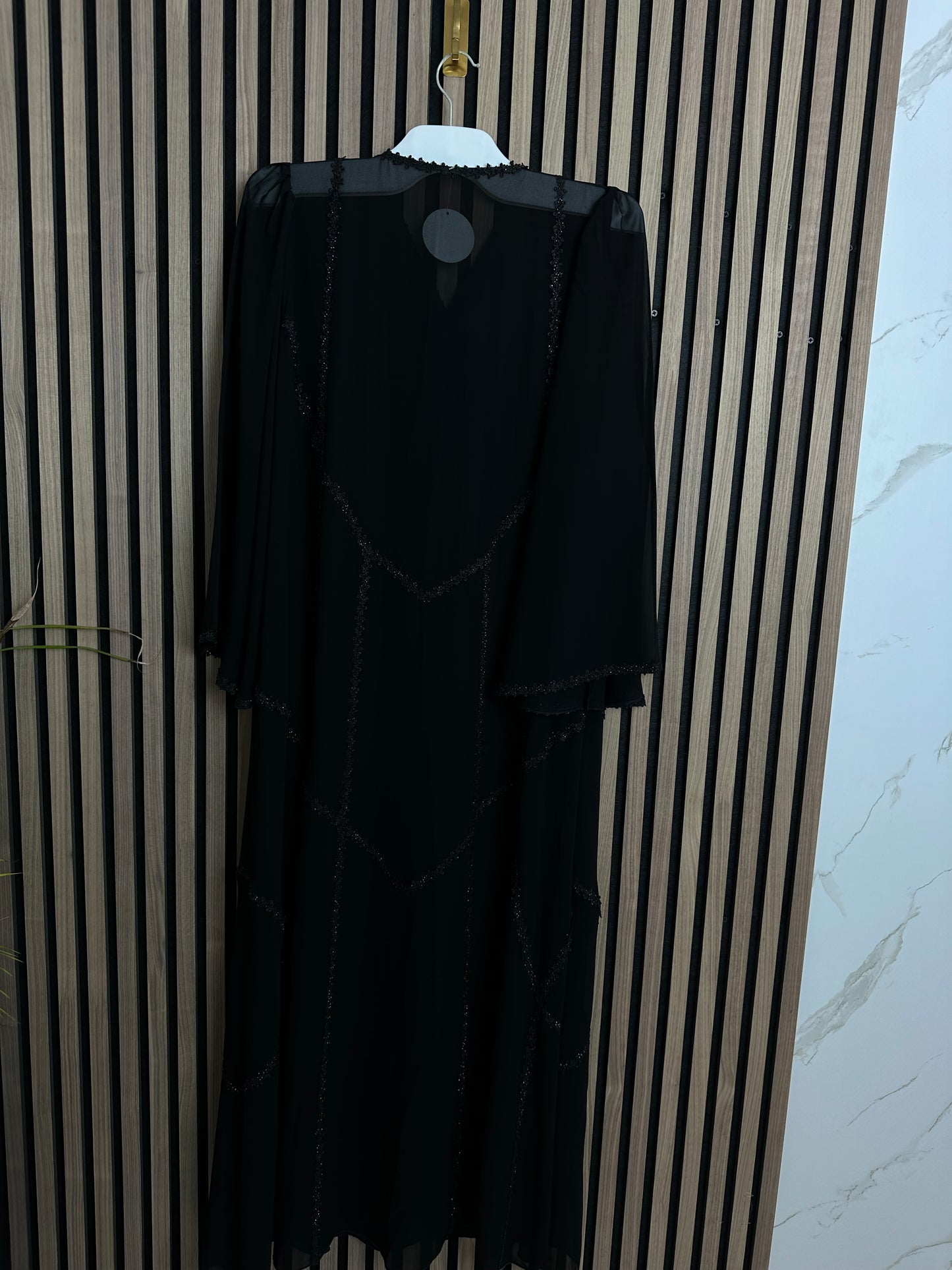 Double chiffon abaya with matching Sheila (to wear on top of mkhawar)