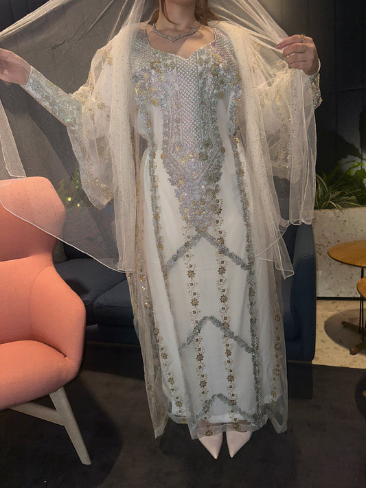 Emirati thobe with chiffon Sheila