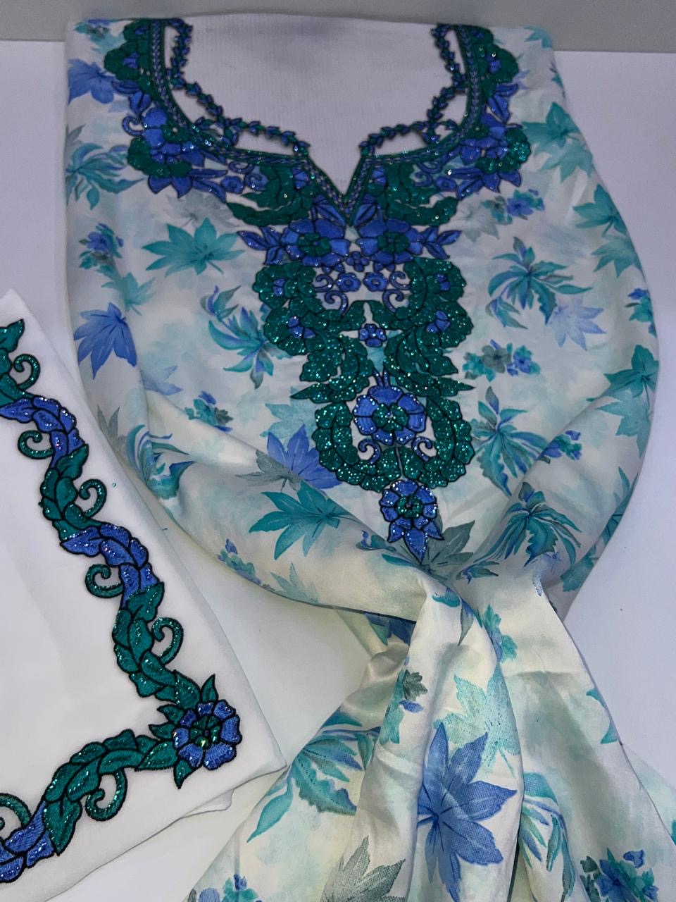 Unstitched mkhawars2 with matching Shiela hijab