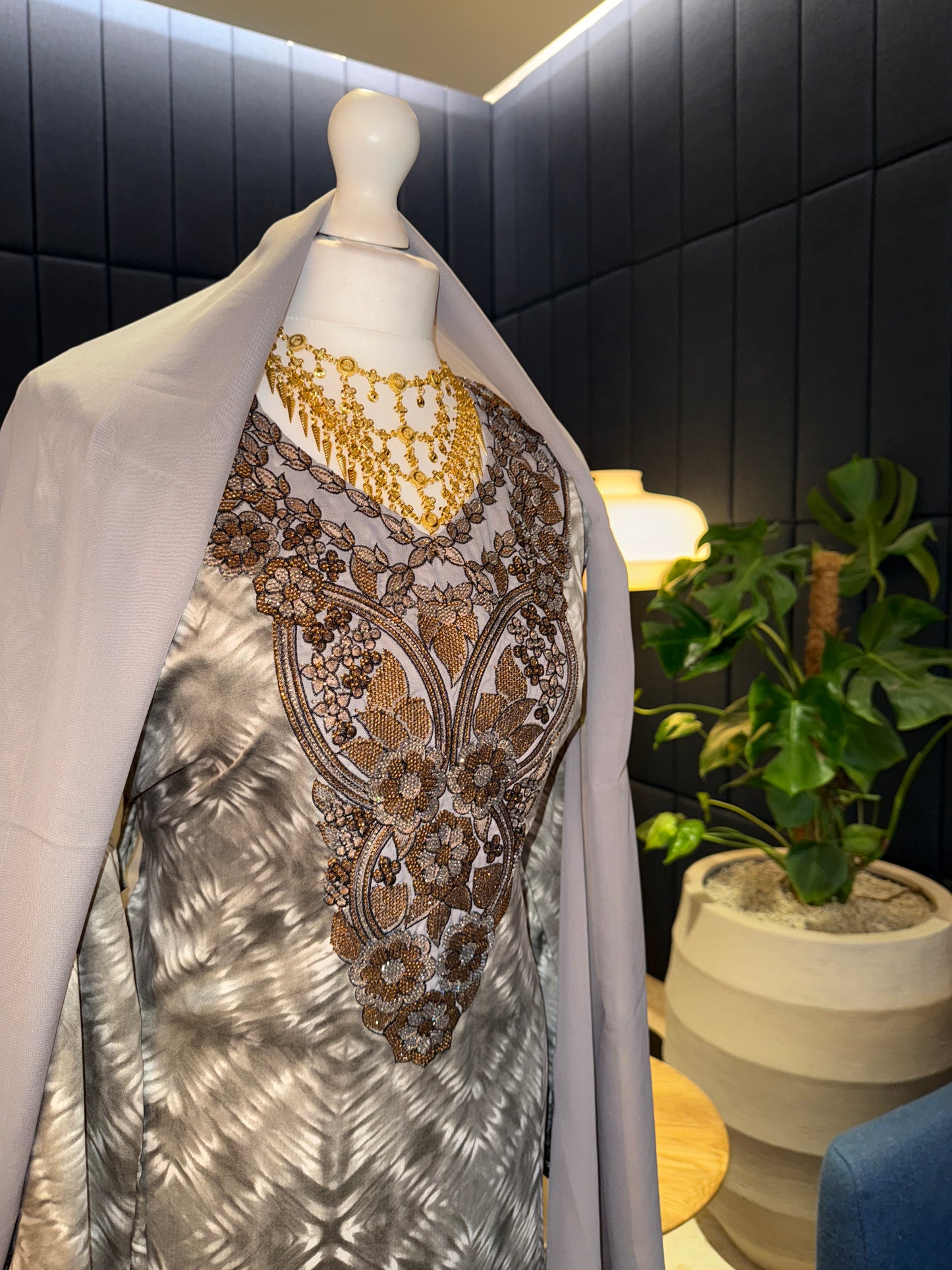 Grey2 mukhawar with hijab and corset back