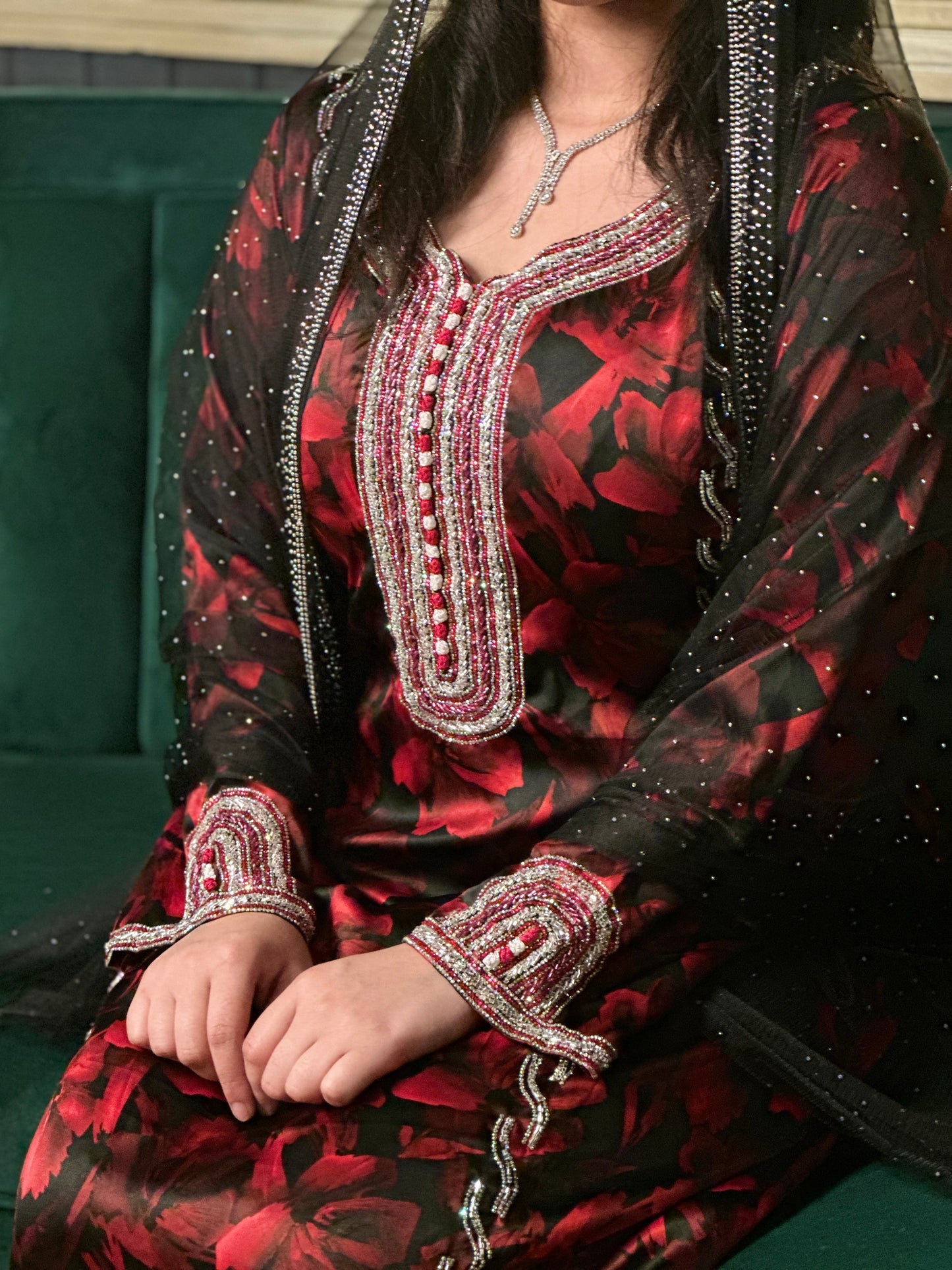 Black chiffon Sheila