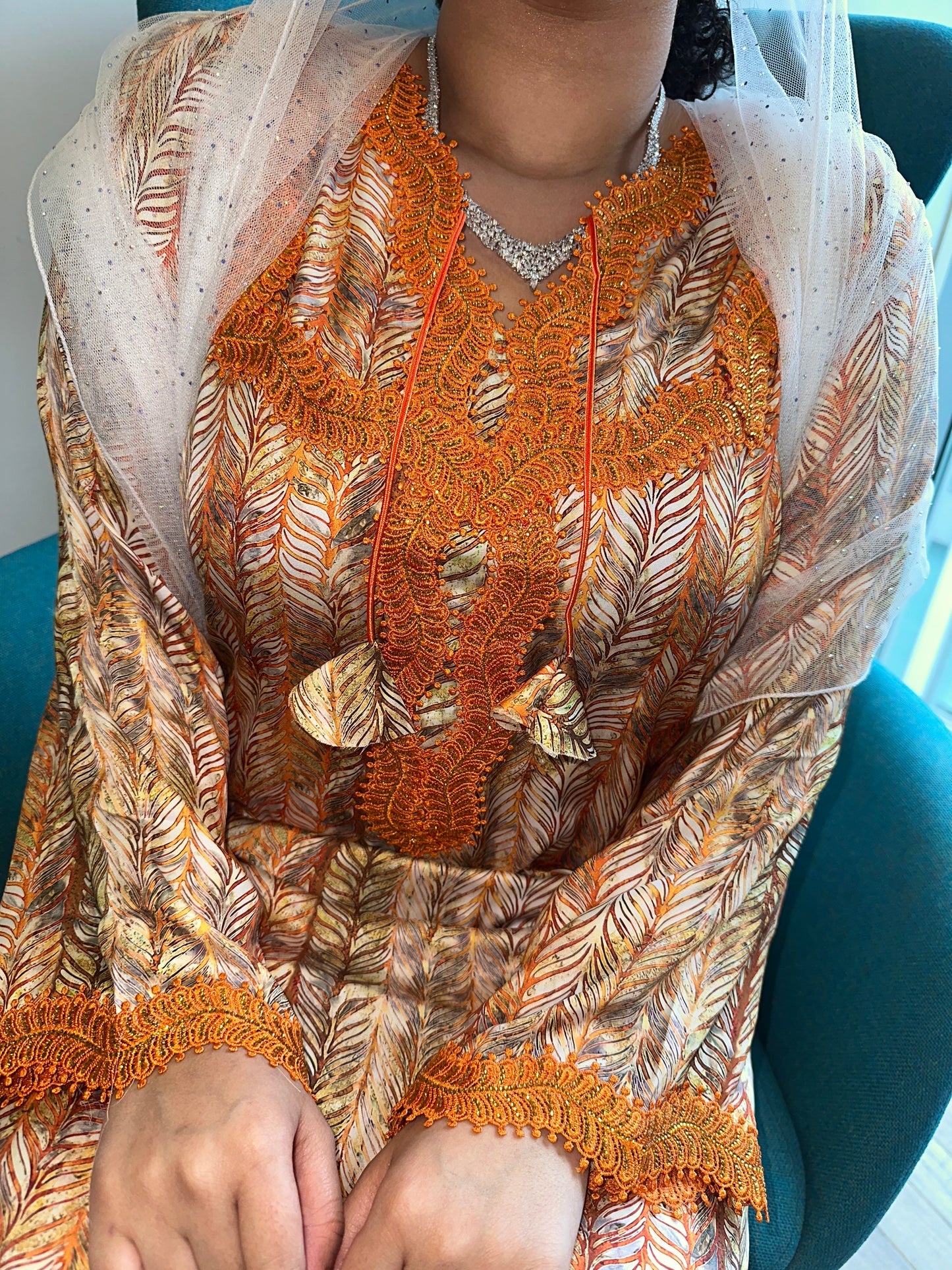 Mustard pure silk mkhawar
