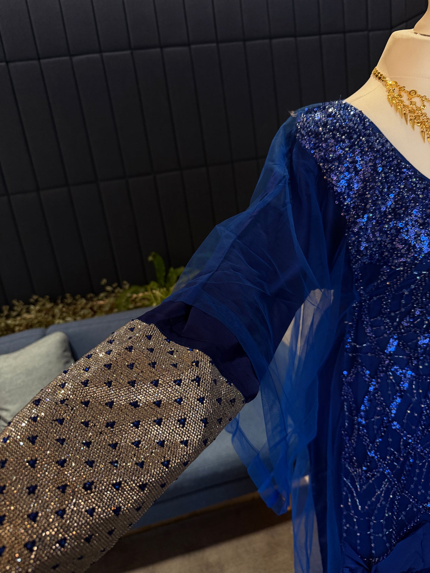 Blue handmade Emirati Thobe