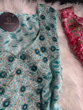 Turquoise mukhawar with matching hijab