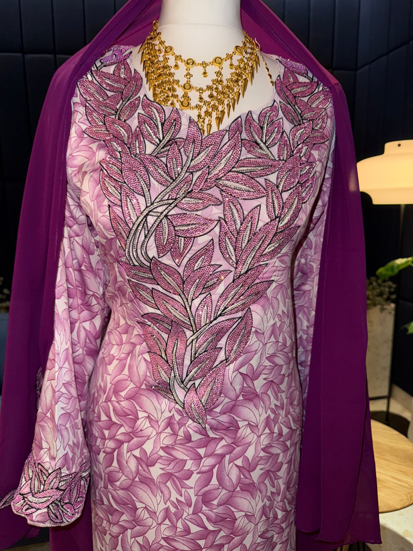 Purple2 mukhawar with hijab and back corset