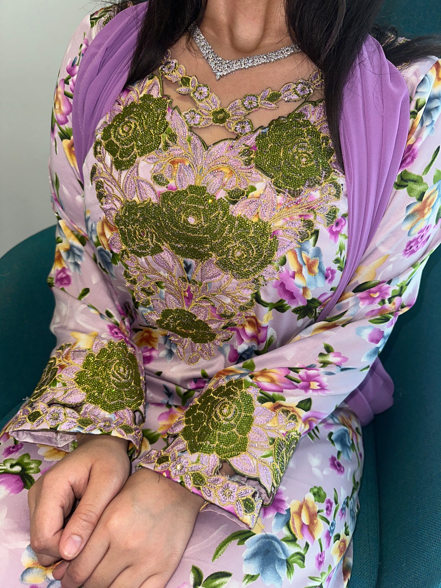 Purple6 mkhawar with matching Shiela