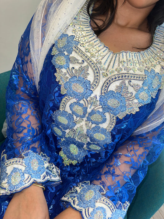 Blue lace mkhawar