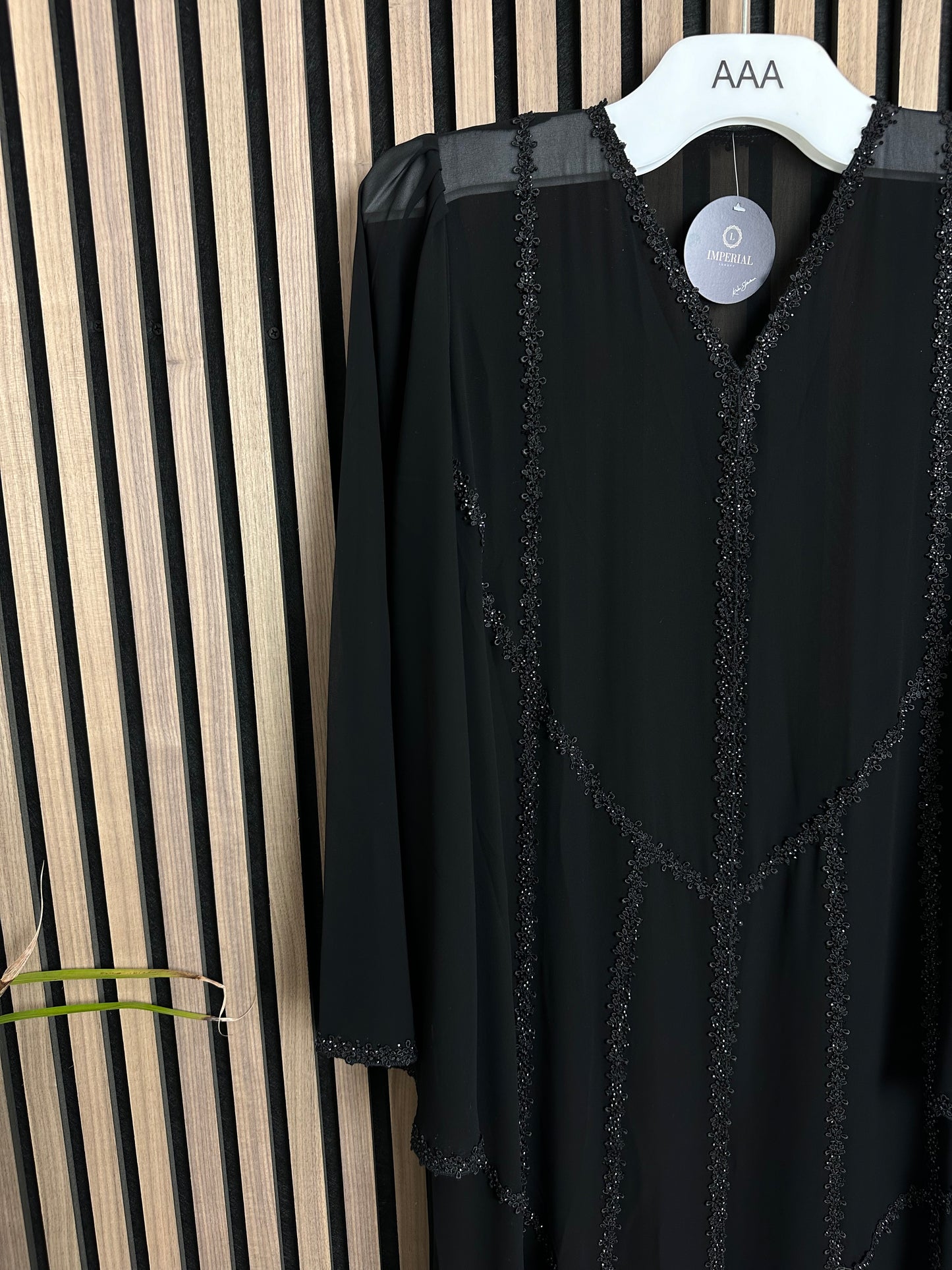 Double chiffon abaya with matching Sheila (to wear on top of mkhawar)