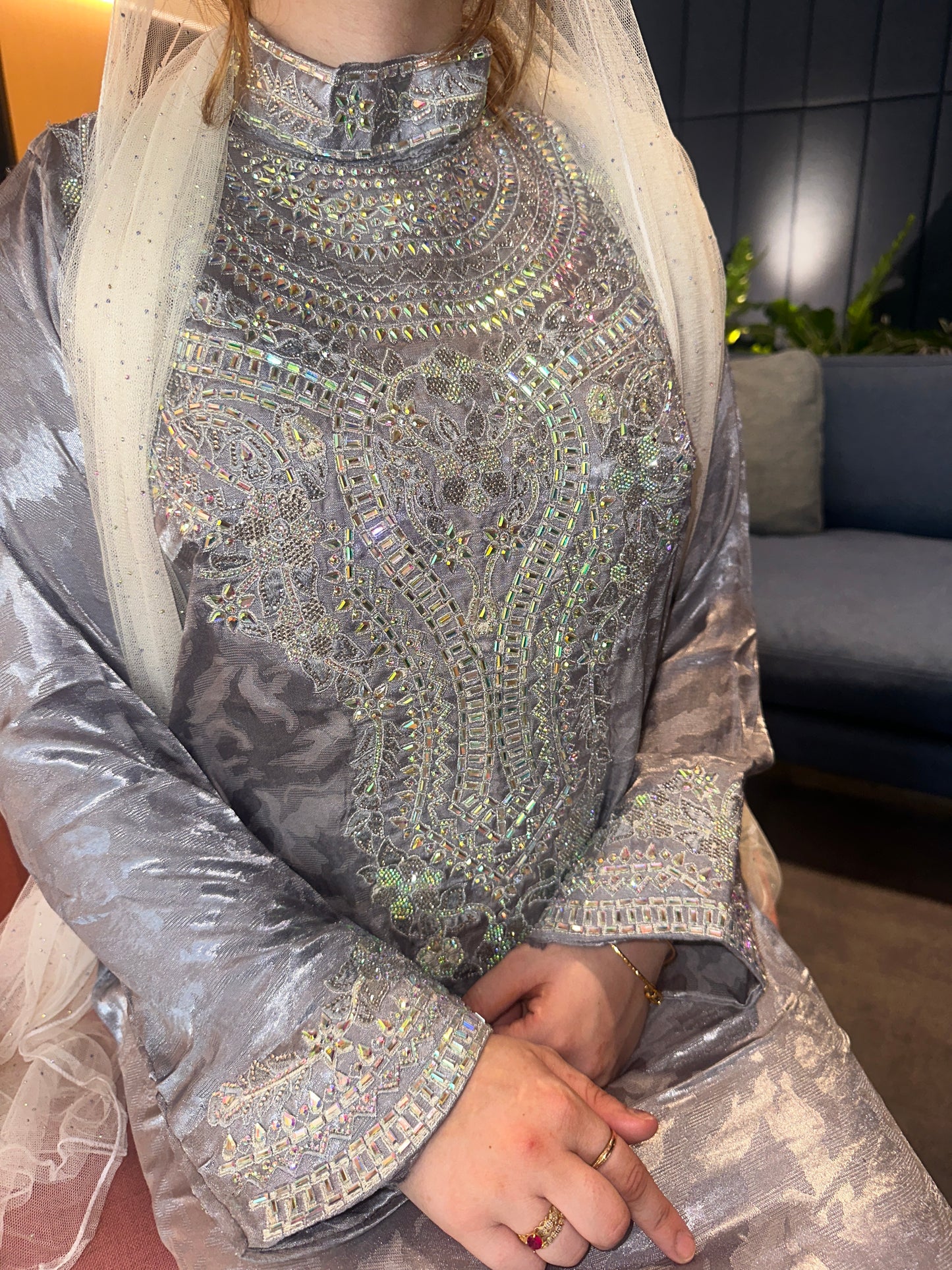 High neck cotton mkhawar