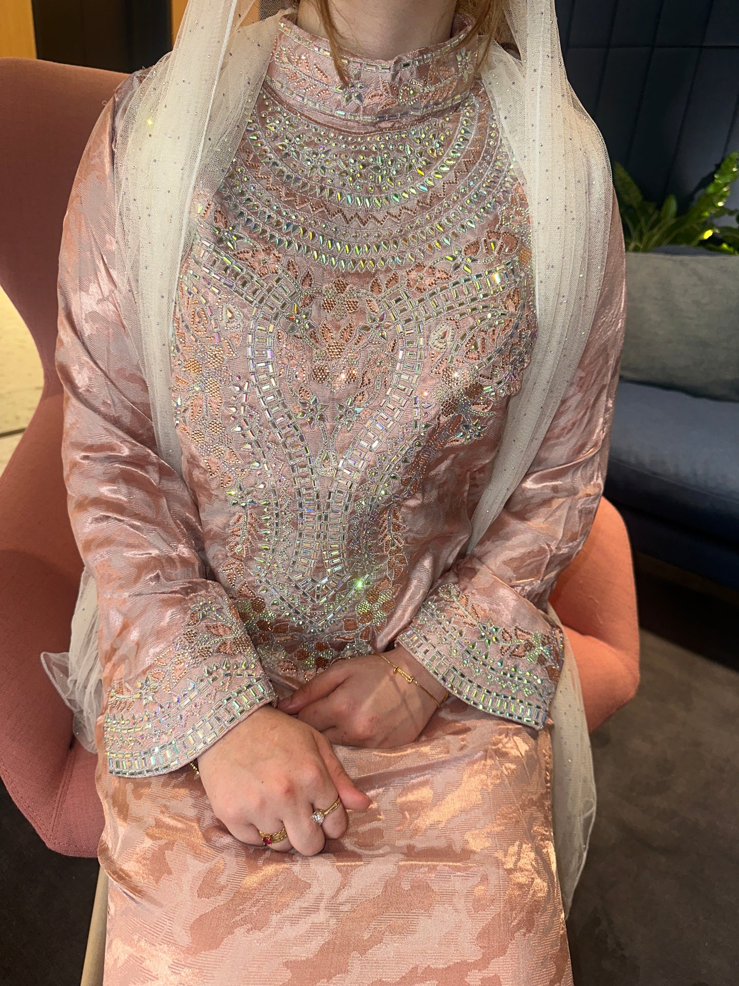 High neck cotton mkhawar