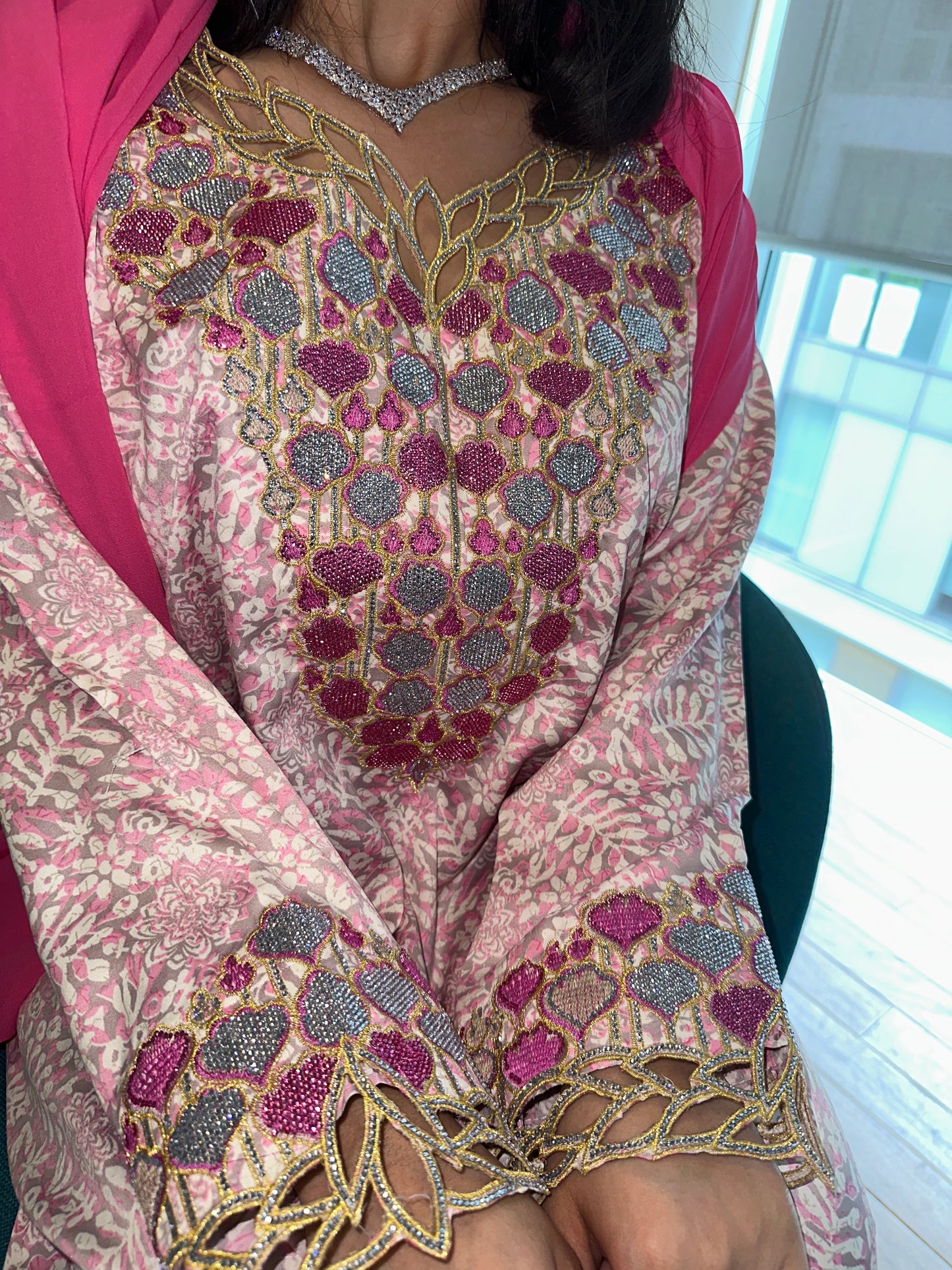 Pink10 mkhawar with matching Shiela