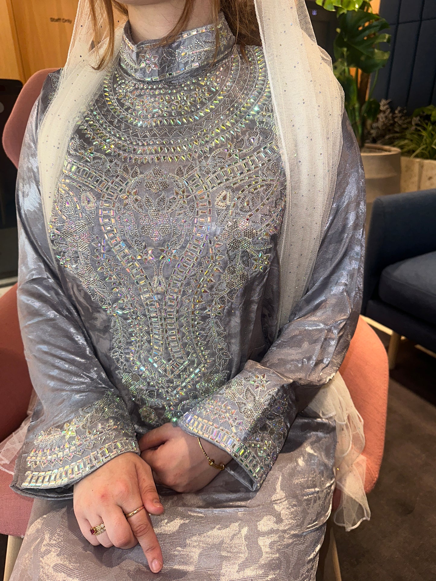 High neck cotton mkhawar