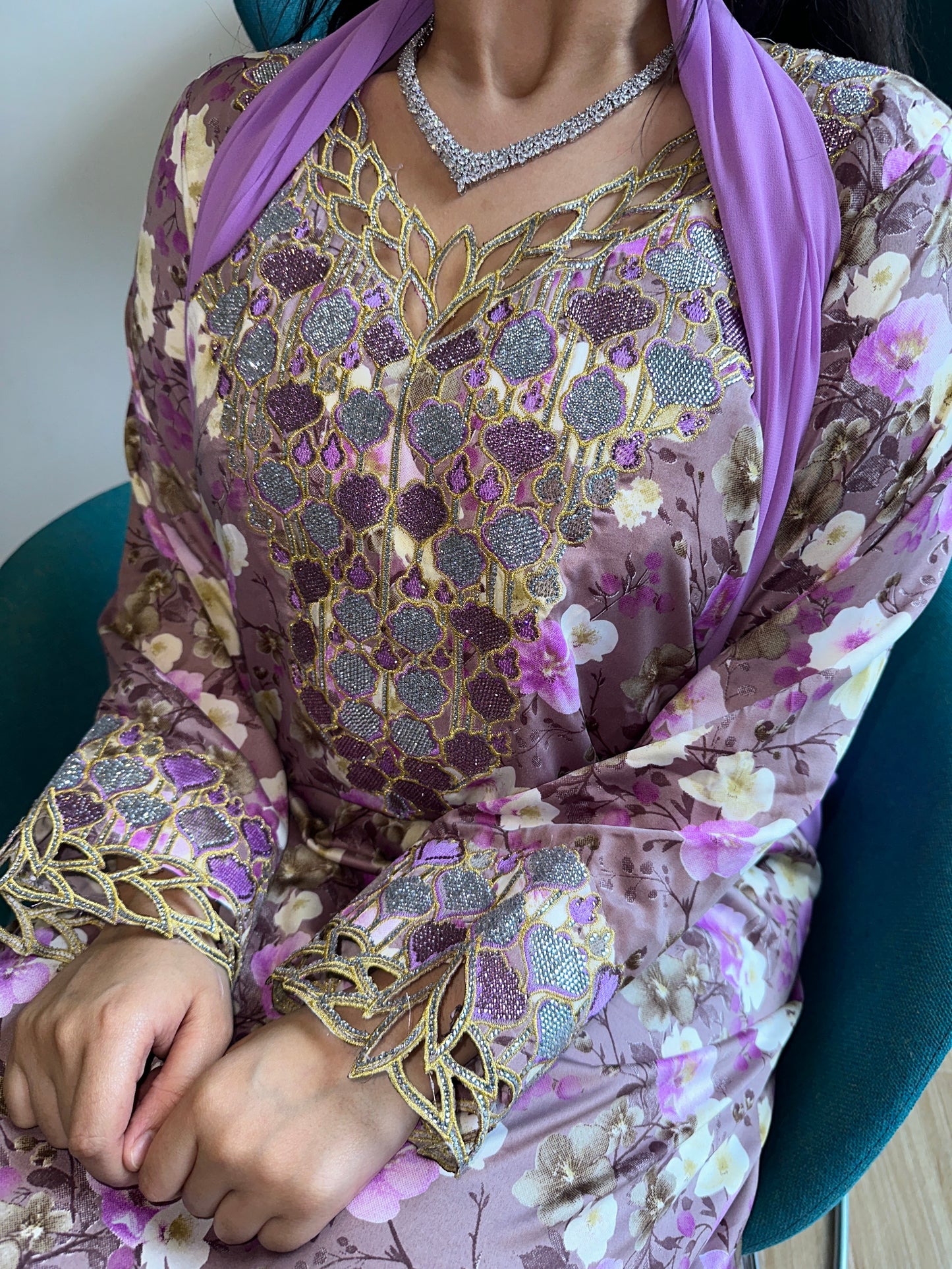 Purple10 mkhawar with matching Shiela