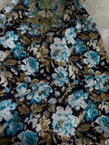 Black and light blue floral mukhawar with matching hijab