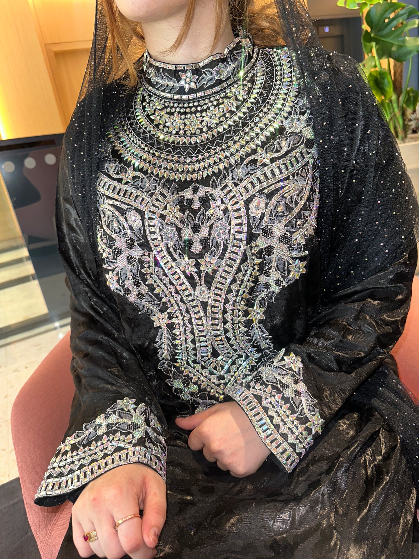High neck cotton mkhawar
