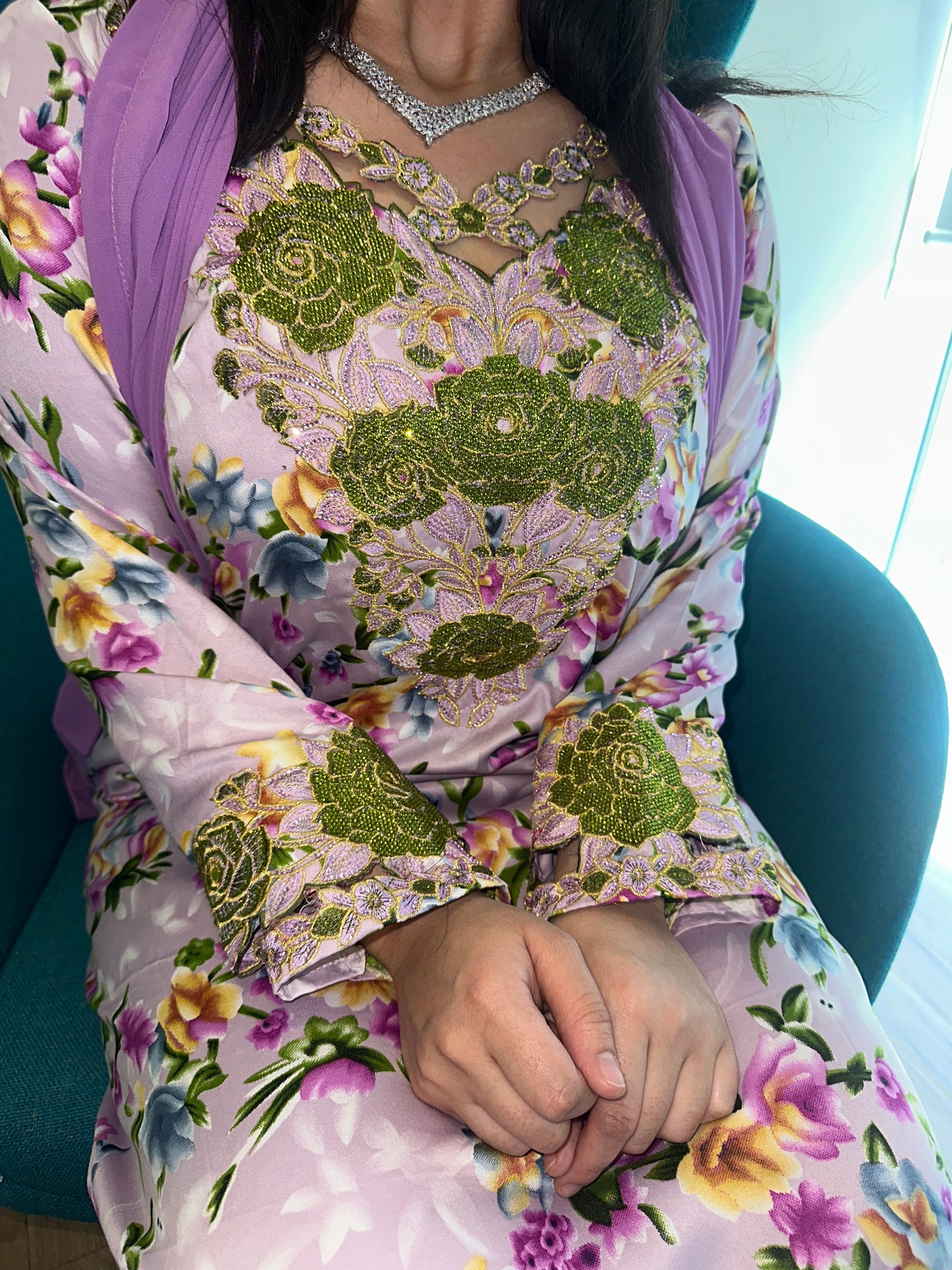 Purple6 mkhawar with matching Shiela