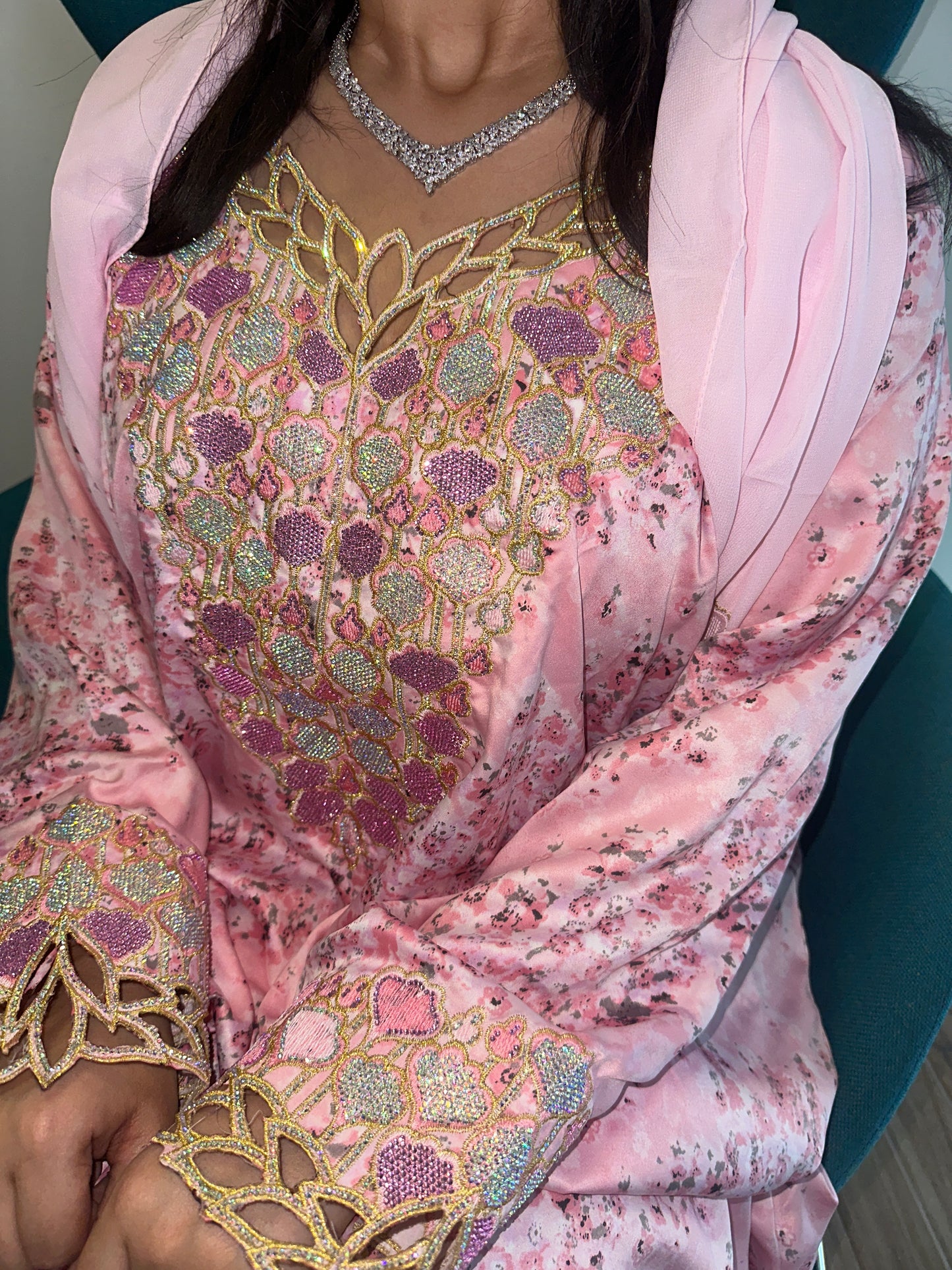 Pink4 mkhawar with matching Shiela
