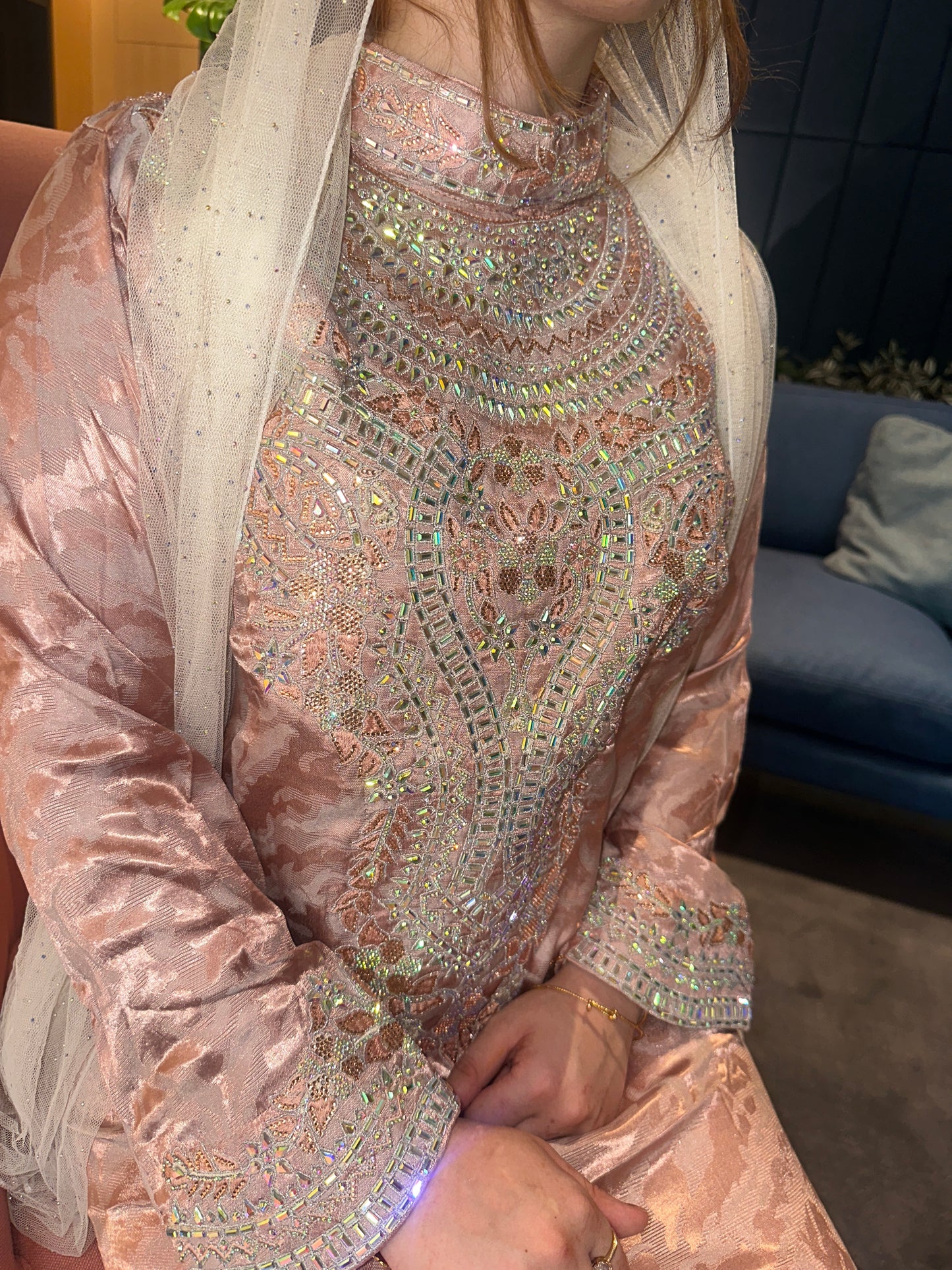 High neck cotton mkhawar