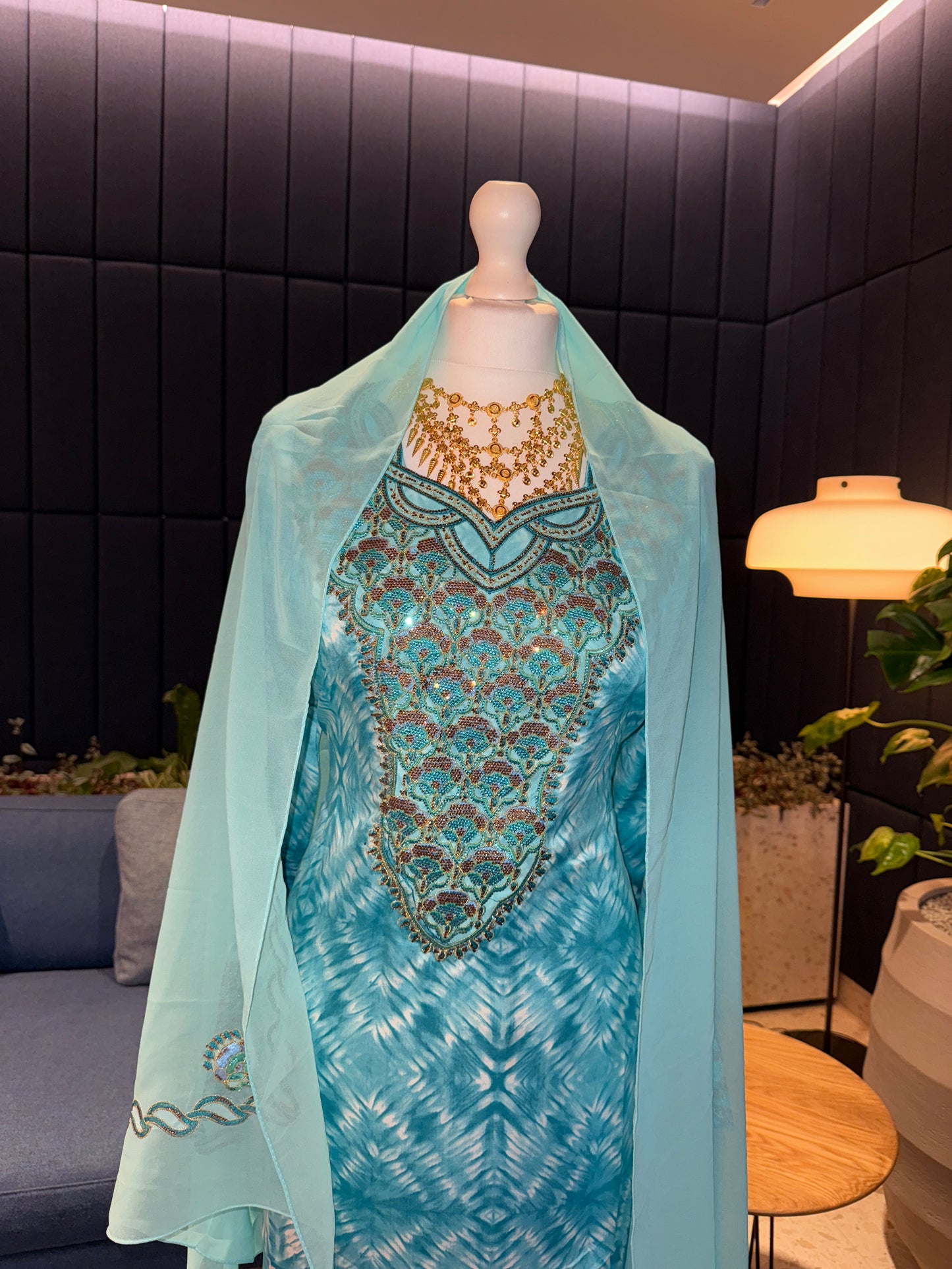 Turquoise2 mukhawar with hijab and corset back