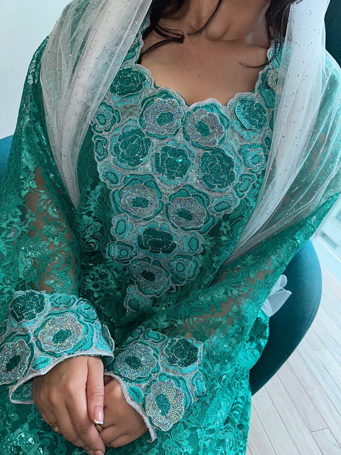 Green lace, 3D