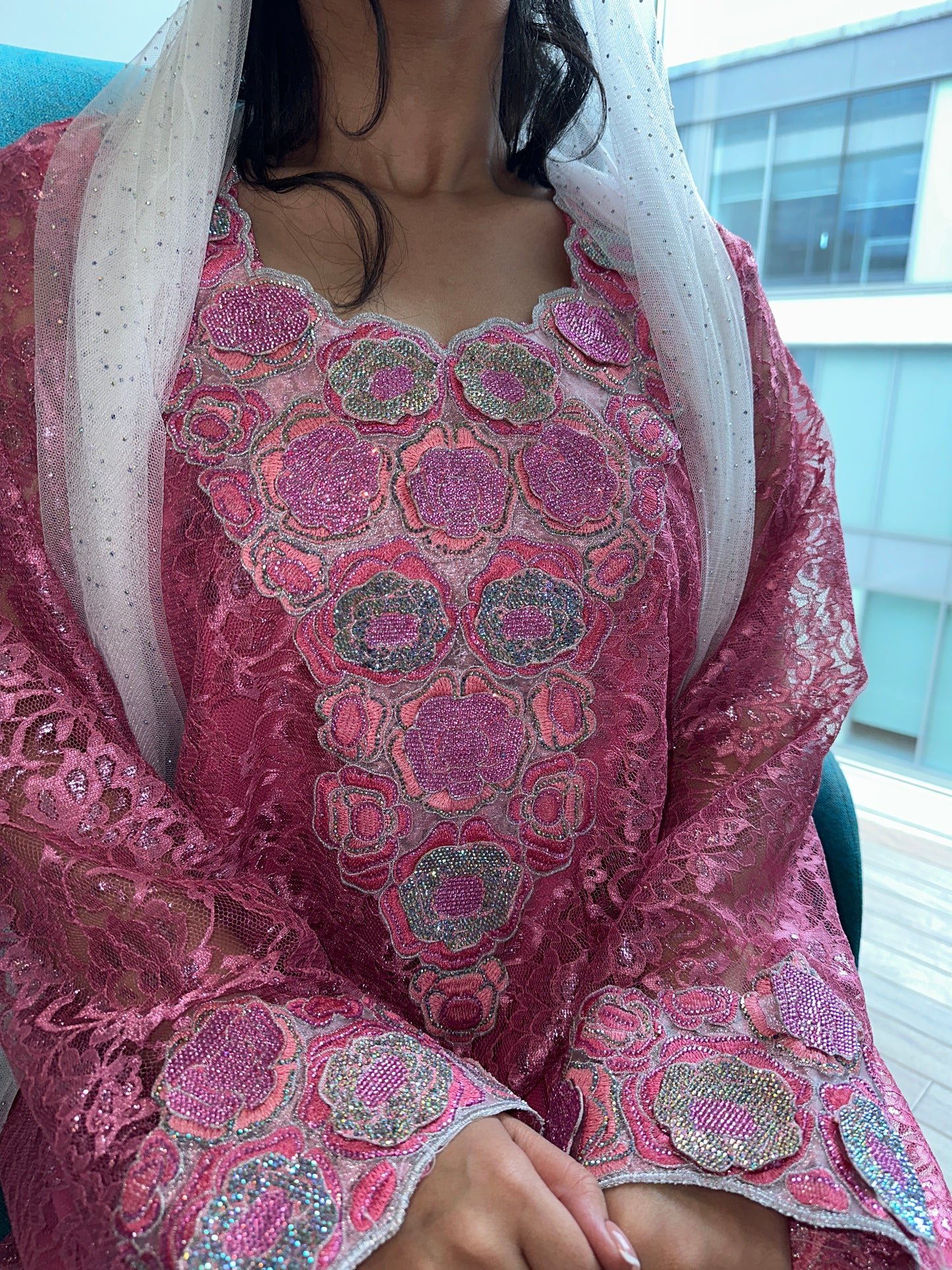Pink2 lace, 3D MKHAWAR