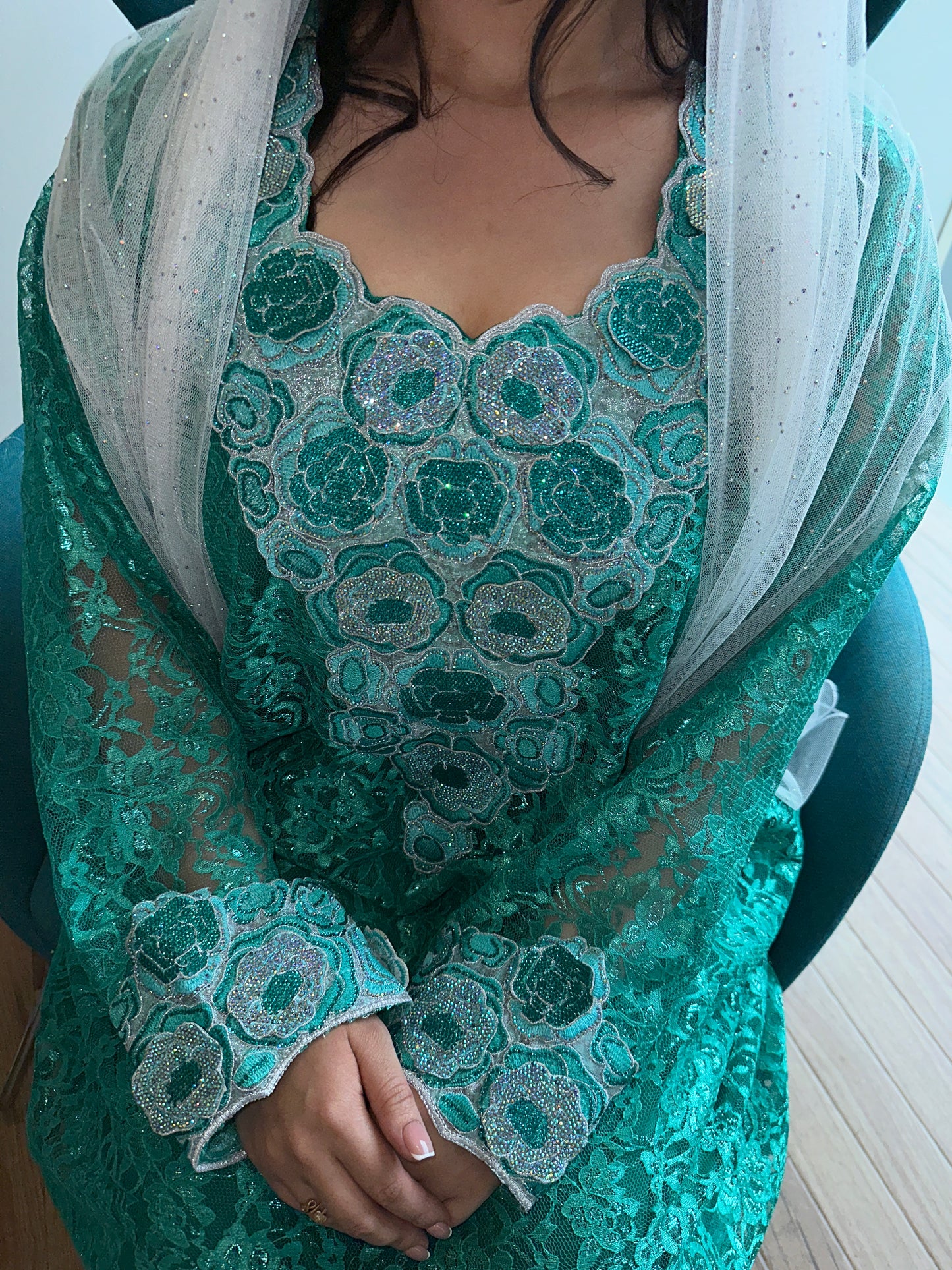 Green lace, 3D