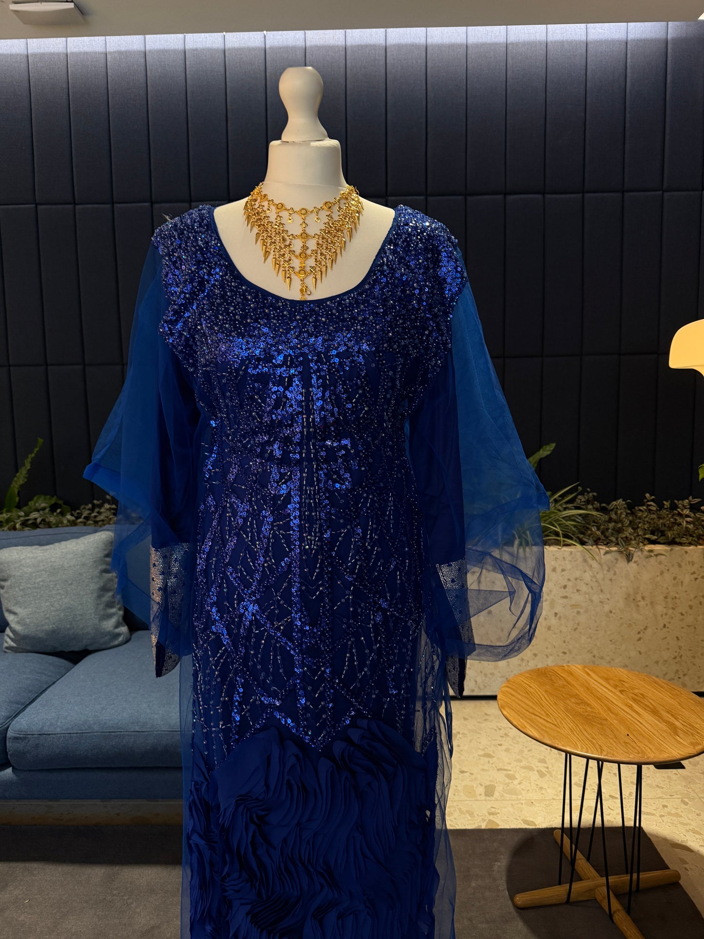 Blue handmade Emirati Thobe