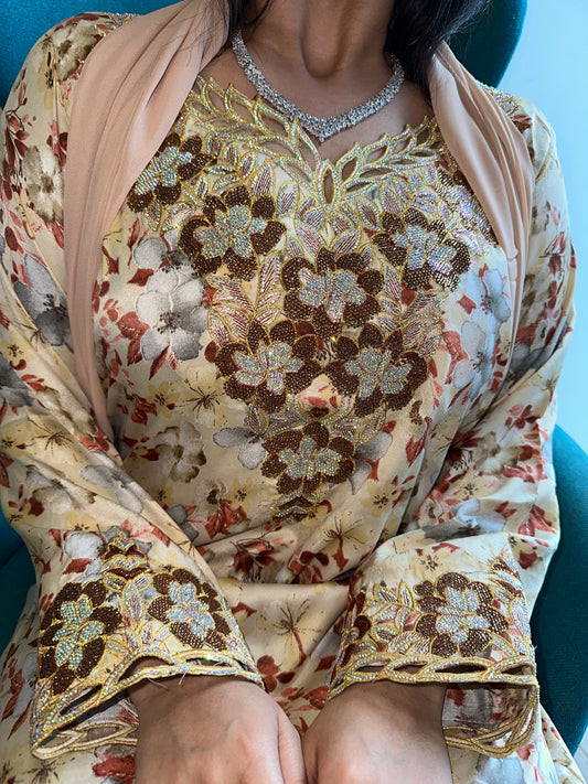 Creamy mkhawar with matching Shiela