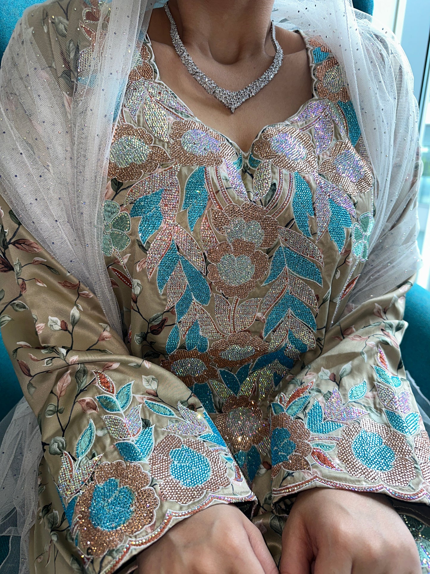 Olive mkhawar Indonesian silk