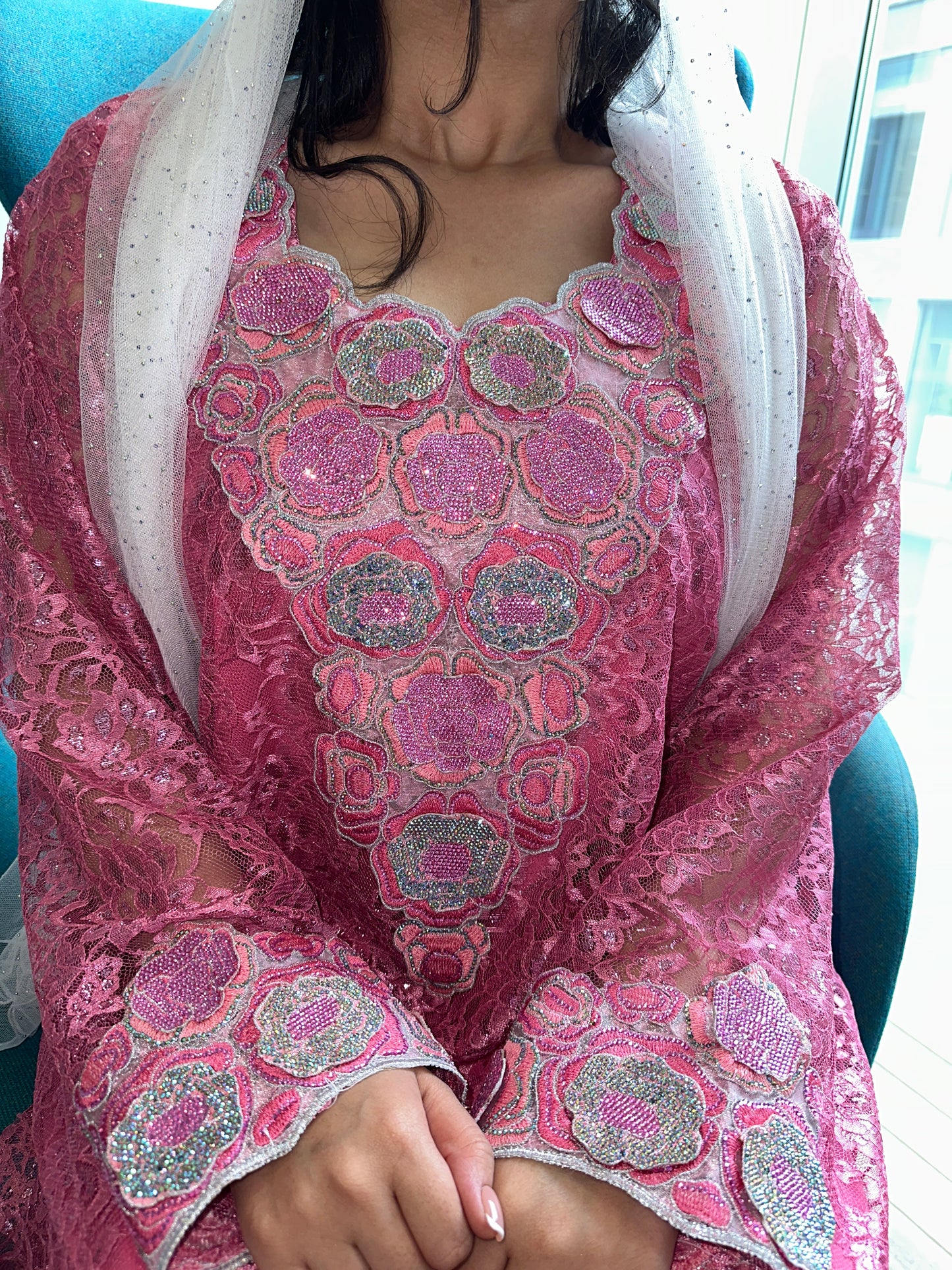 Pink2 lace, 3D MKHAWAR