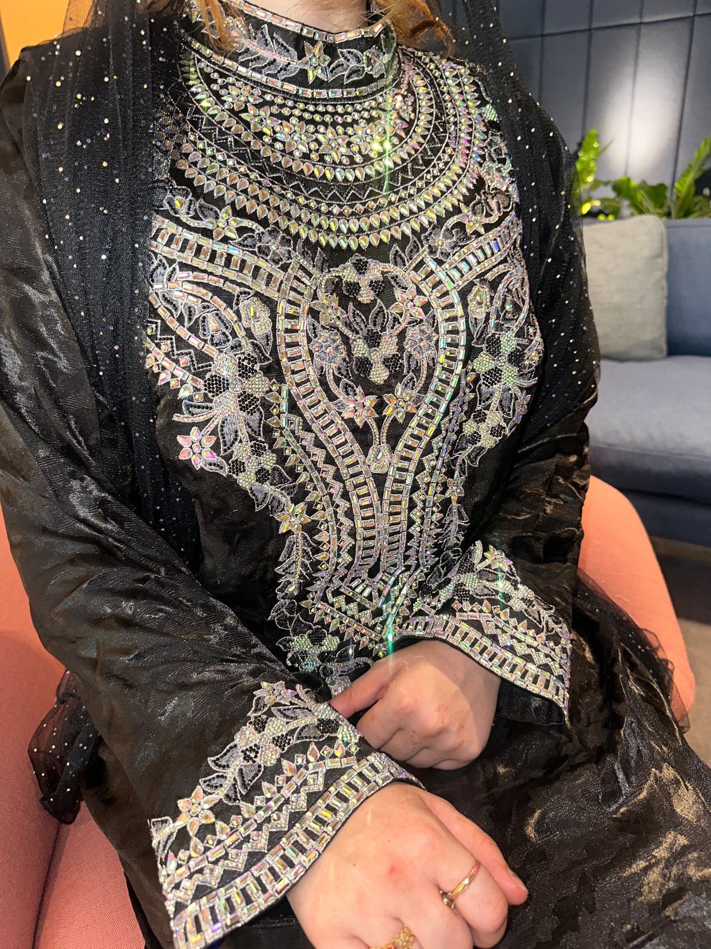 High neck cotton mkhawar