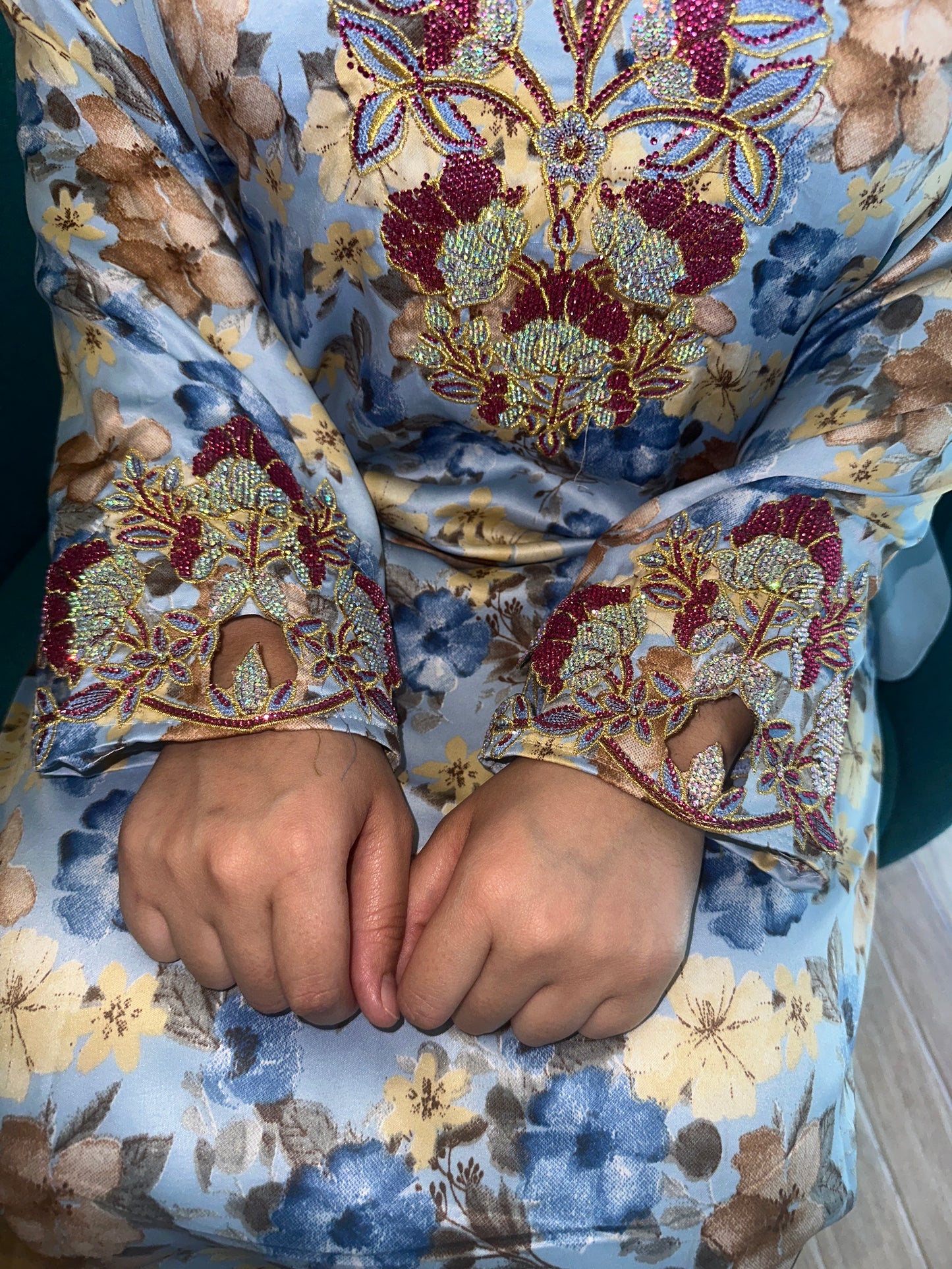 Blue1 mkhawar with matching Shiela
