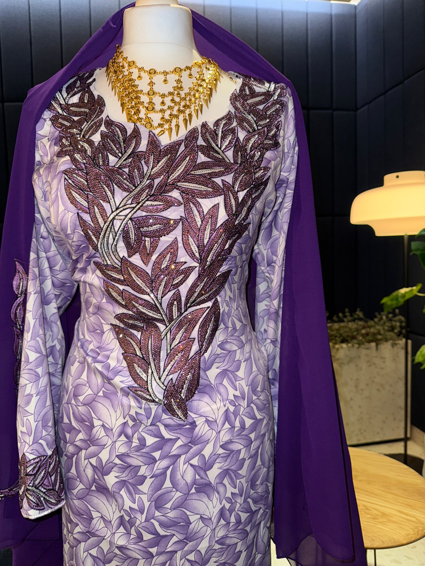 Purple3 mukhawar with hijab and back corset