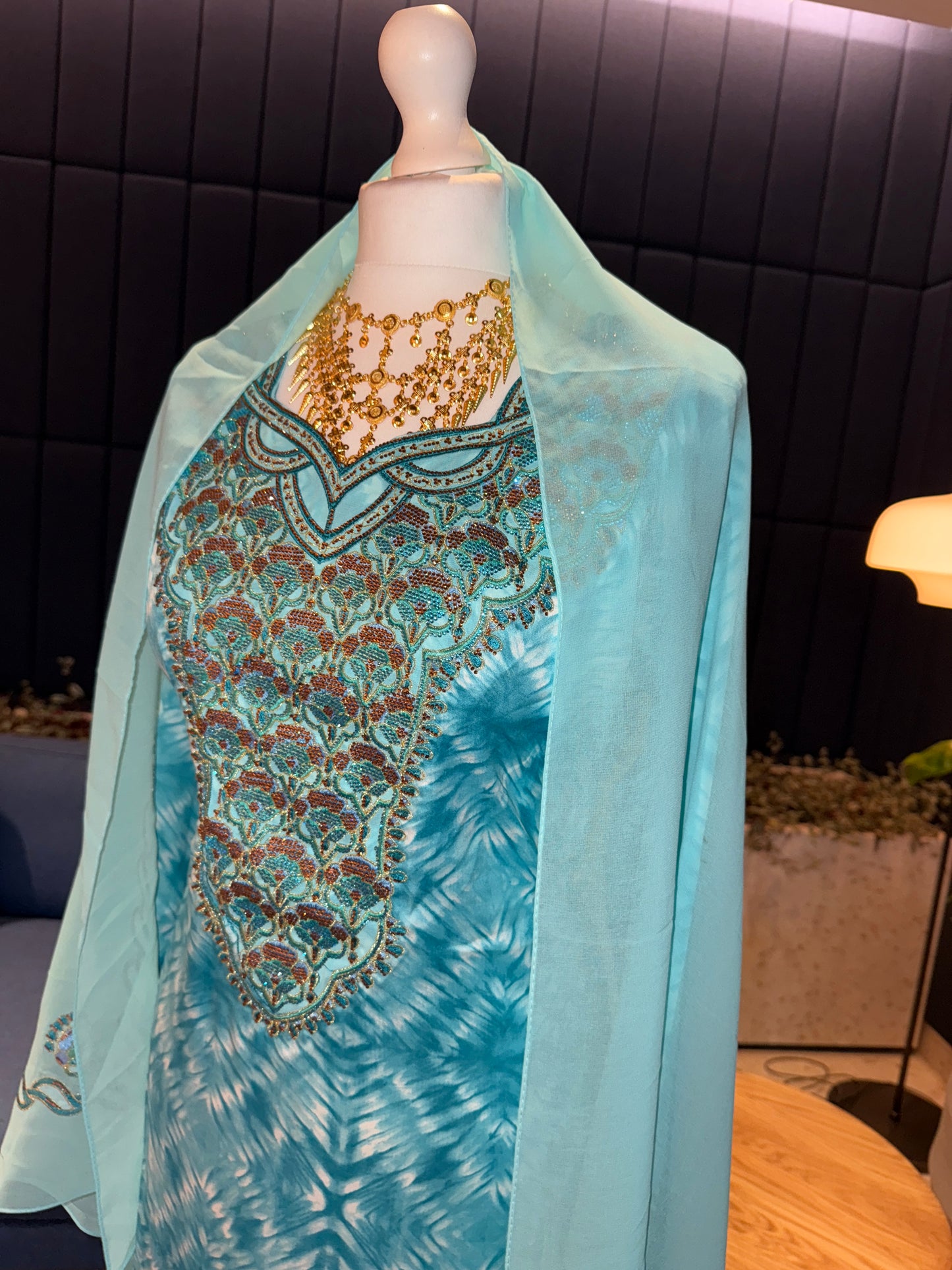 Turquoise2 mukhawar with hijab and corset back