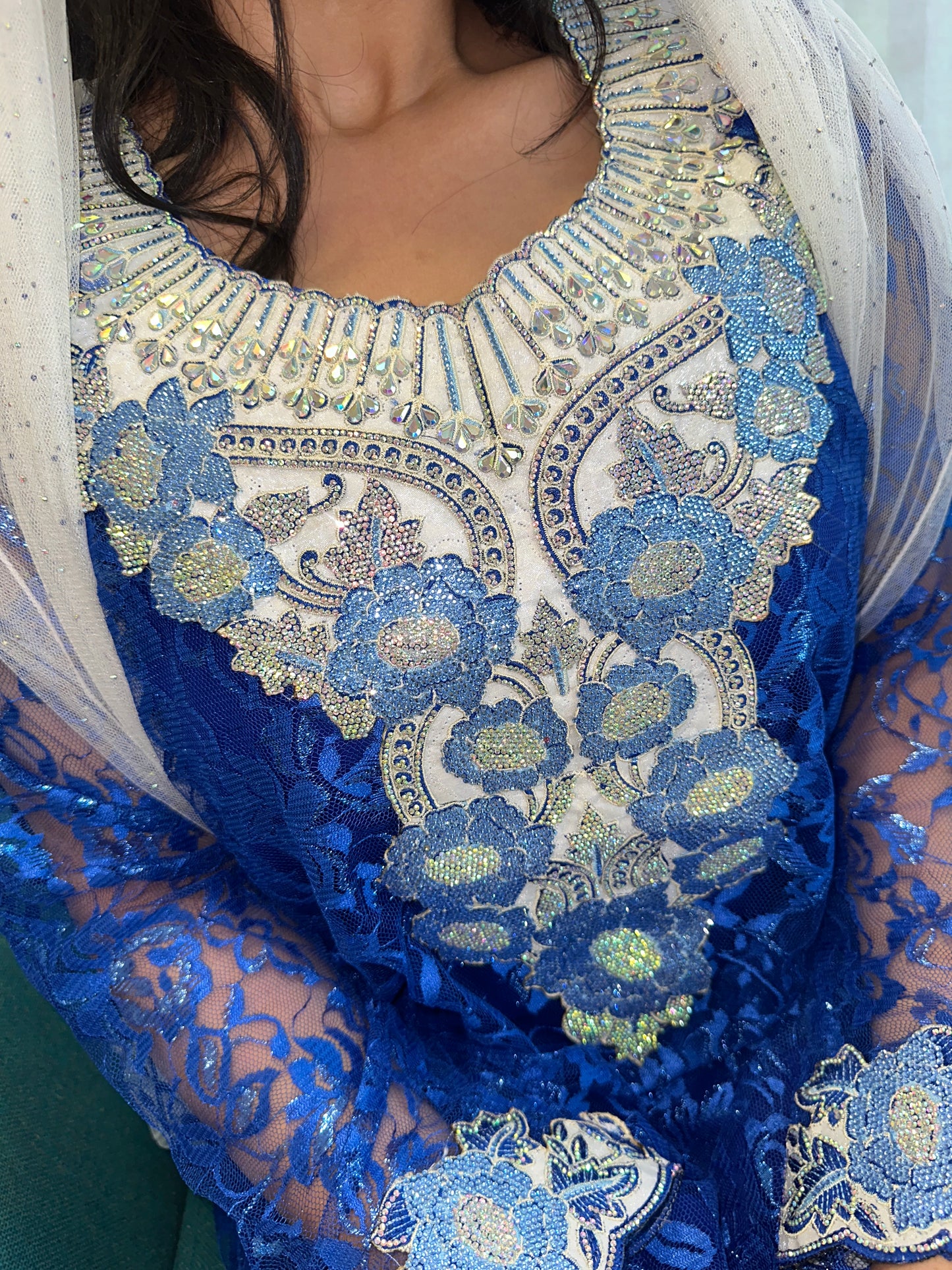 Blue lace mkhawar