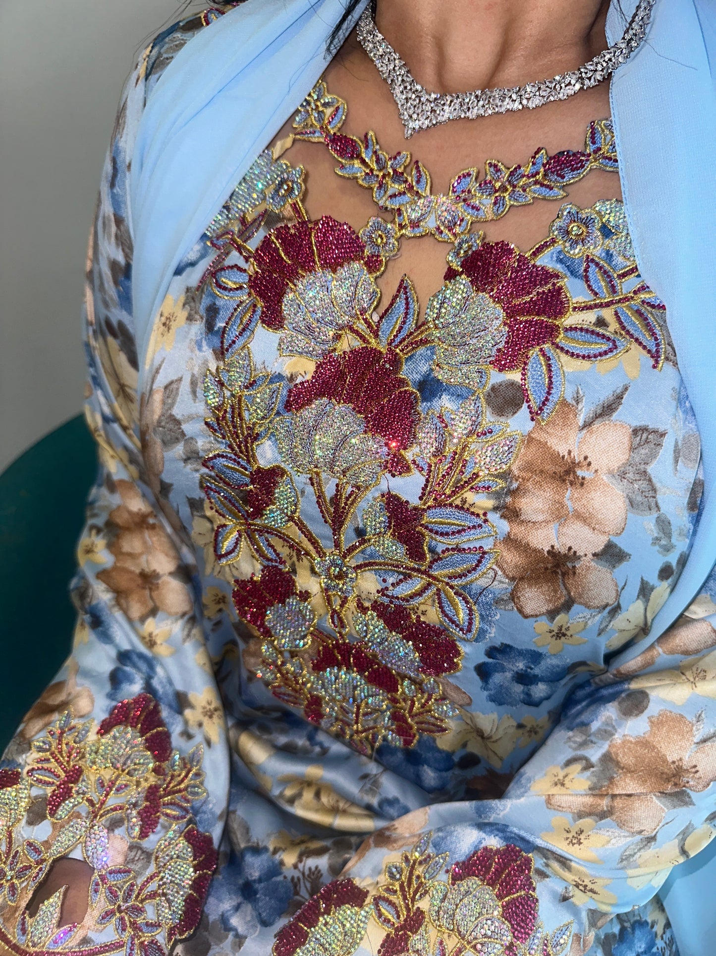 Blue1 mkhawar with matching Shiela