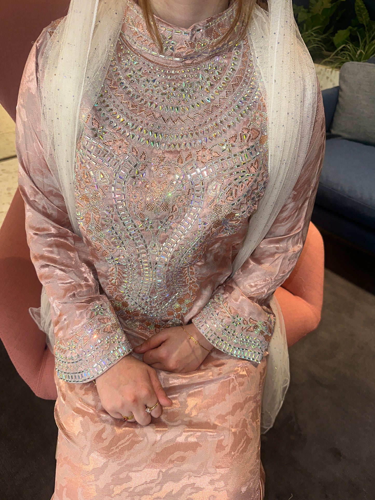 High neck cotton mkhawar