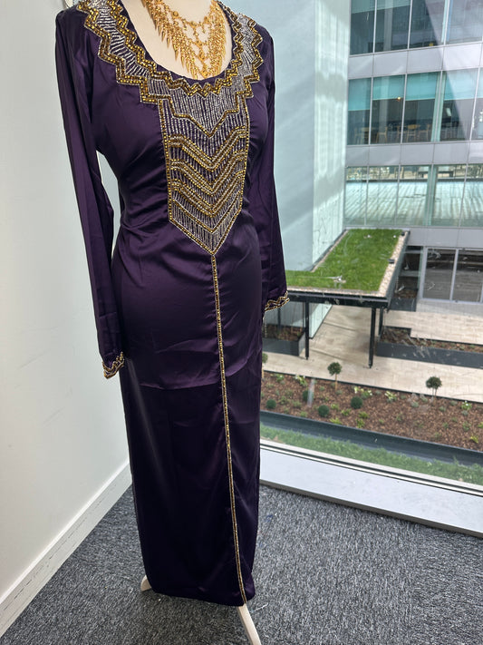 Purple satin-like Mukhawar