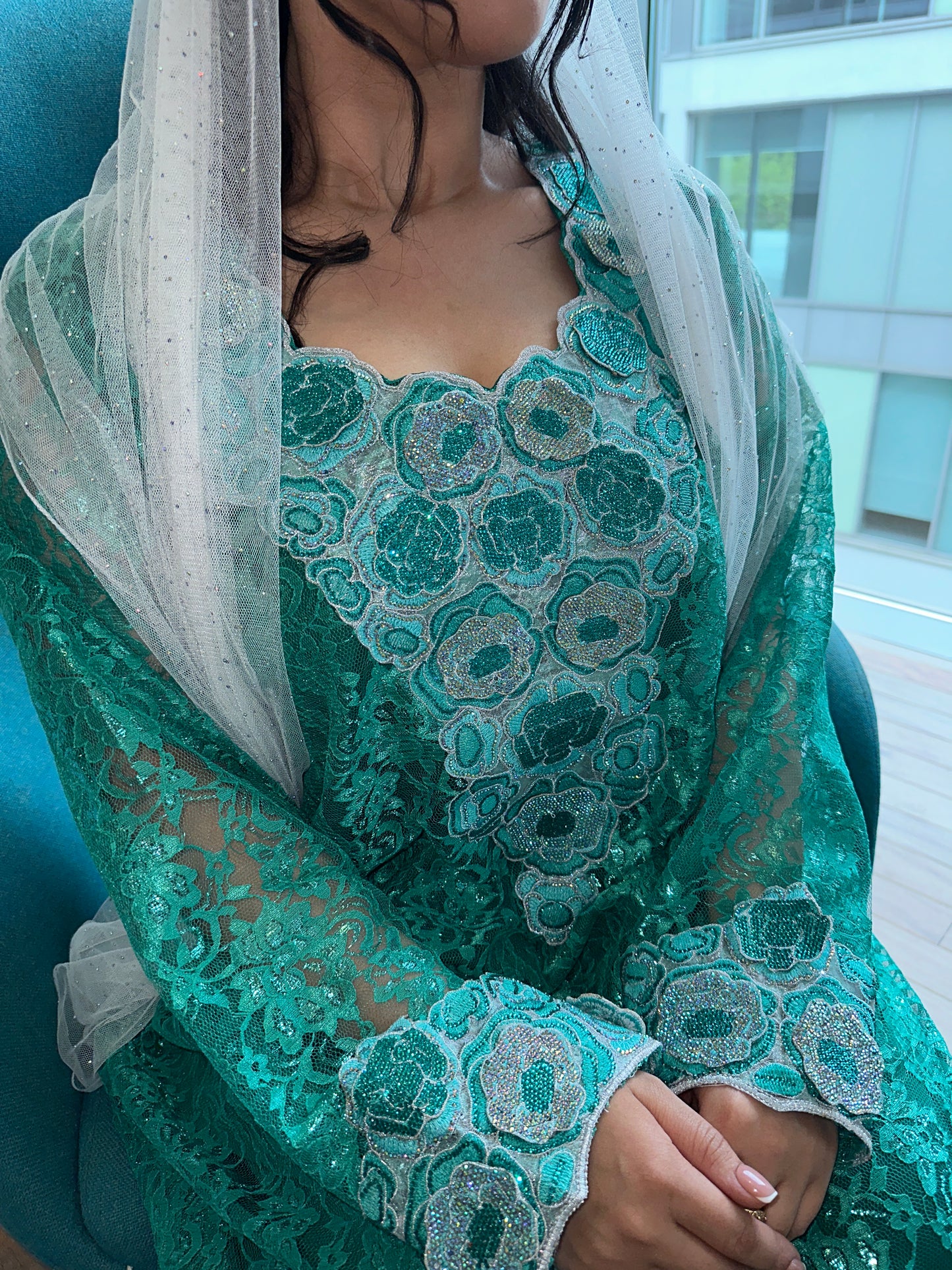 Green lace, 3D