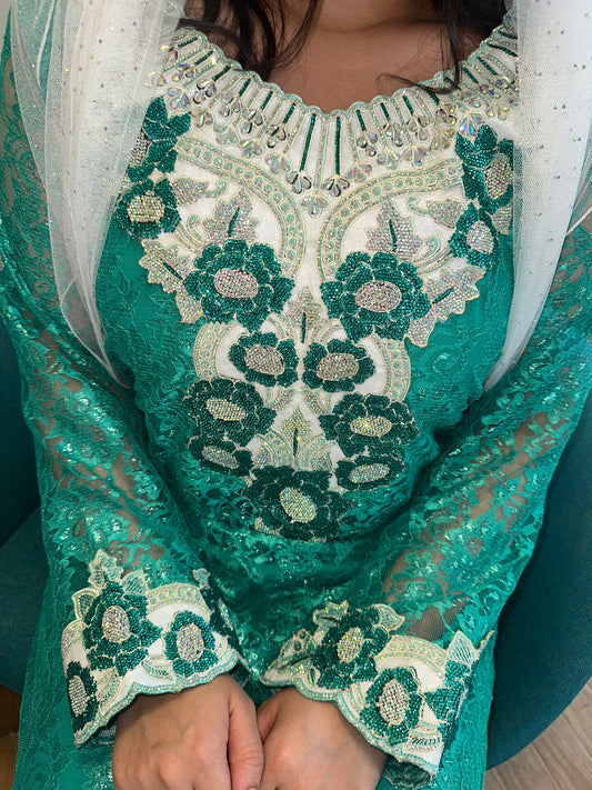 Green lace mkhawar