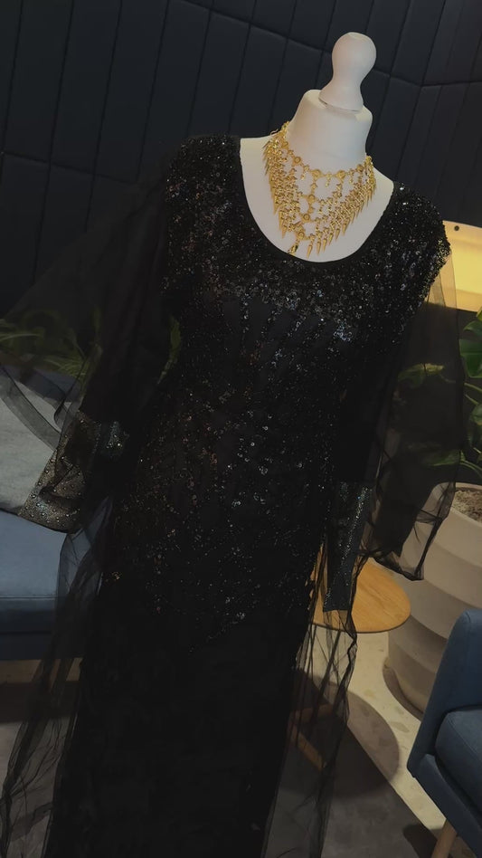 Black handmade Emirati Thobe