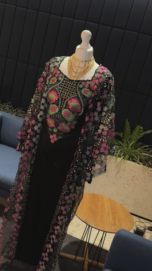 Handmade two pieces pure silk mukhawar with besht